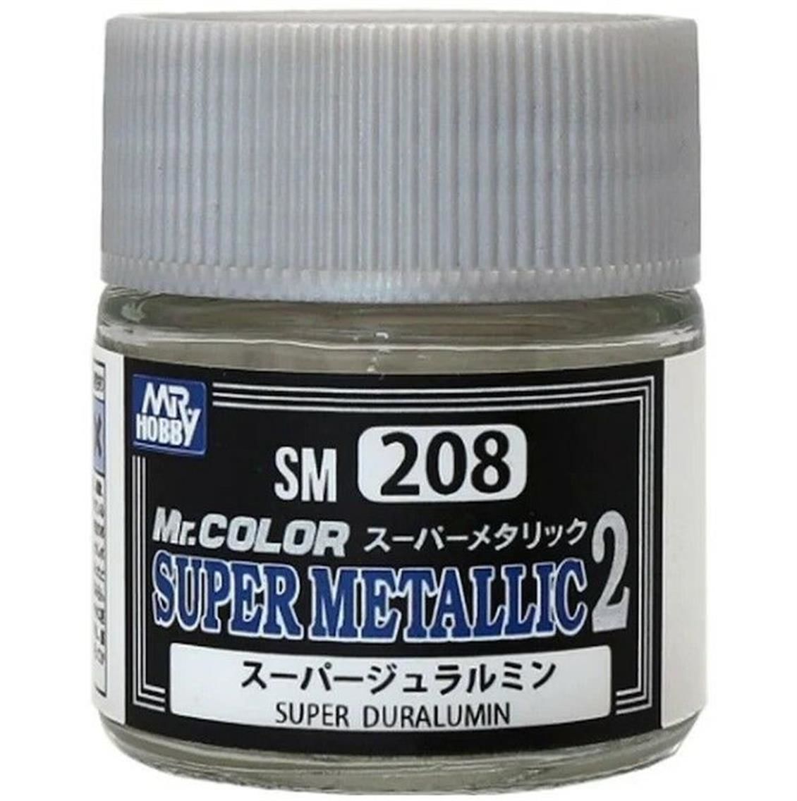 Mr.Hobby SM-208 10 ml. Super Duralumin, Mr.Color Metallic Colors-II Serisi Model Boyası