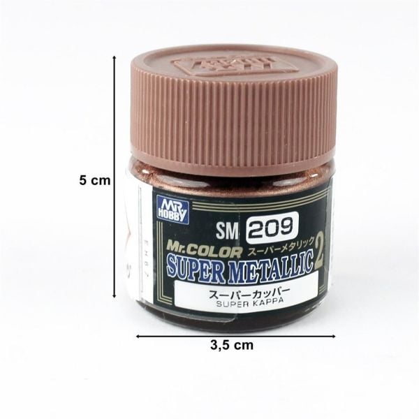 Mr.Hobby SM-209 10 ml. Super Copper, Mr.Color Metallic Colors-II Serisi Model Boyası