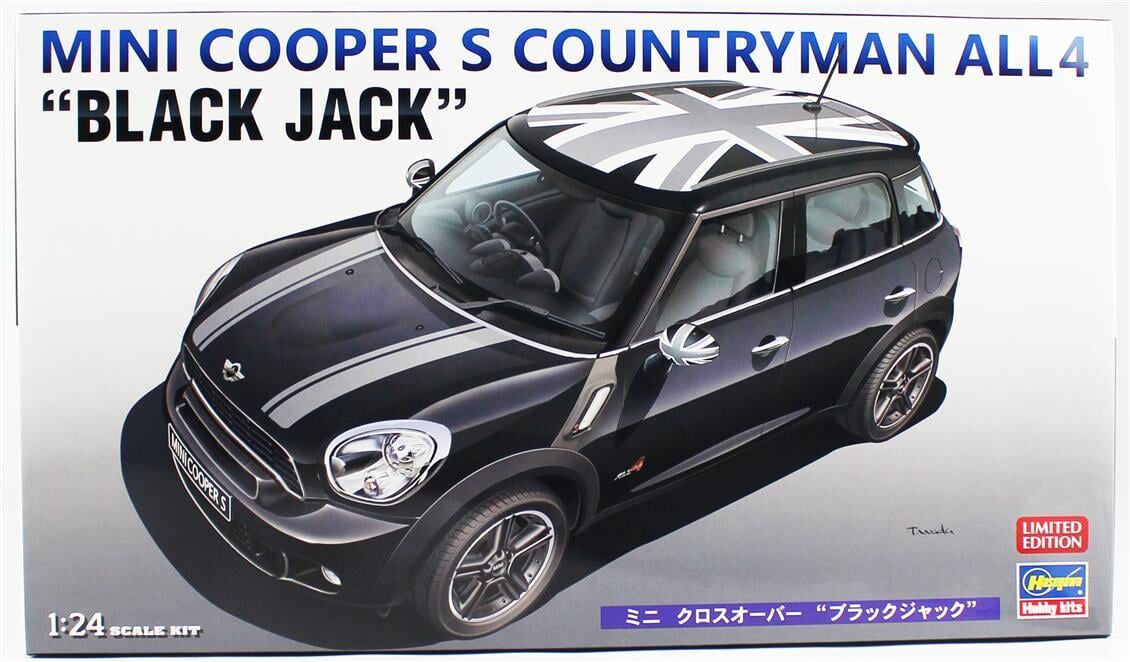 Hasegawa 20704 1/24 Ölçek, Mini Cooper S Countryman All4, Otomobil Plastik Model Kiti