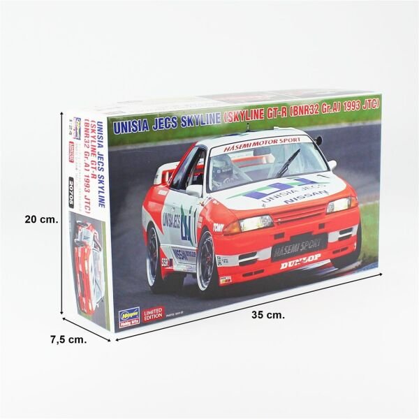 Hasegawa 20705 1/24 Ölçek, Nissan Unisia JECS Skyline (Skyline GT-R [BNR32 Gr.A] 1993 JTC), Otomobil Plastik Model Kiti