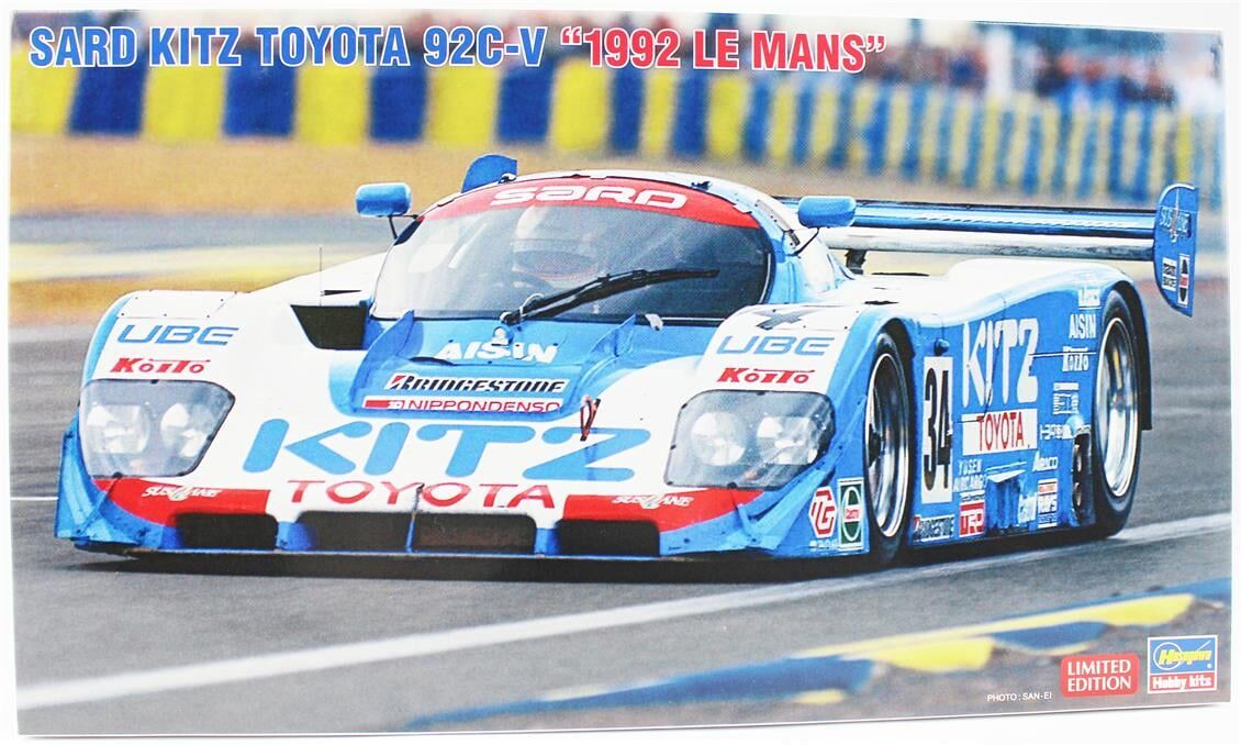 Hasegawa 20706 1/24 Ölçek, SARD KITZ Toyota 92C-V (1992 Le Mans), Yarış Aracı Plastik Model Kiti