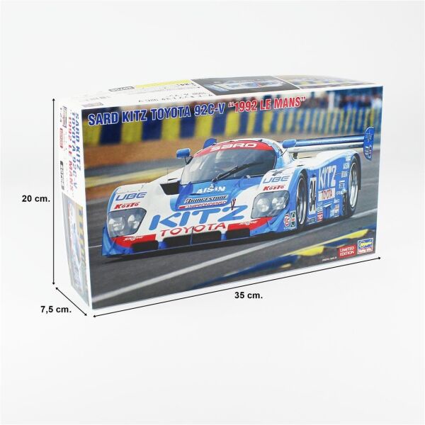 Hasegawa 20706 1/24 Ölçek, SARD KITZ Toyota 92C-V (1992 Le Mans), Yarış Aracı Plastik Model Kiti