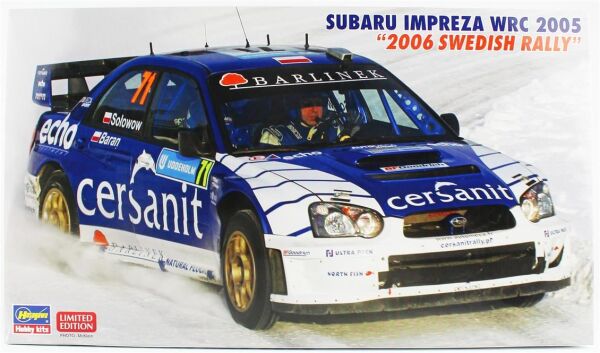 Hasegawa 20707 1/24 Ölçek, Subaru Impreza WRC 2005 (2006 Swedish Rally), Yarış Aracı Plastik Model Kiti