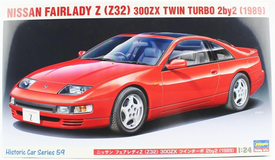 Hasegawa HC59 21159 1/24 Ölçek, Nissan Fairlady Z (Z32) 300ZX Twin Turbo 2by2 (1989), Otomobil Plastik Model Kiti