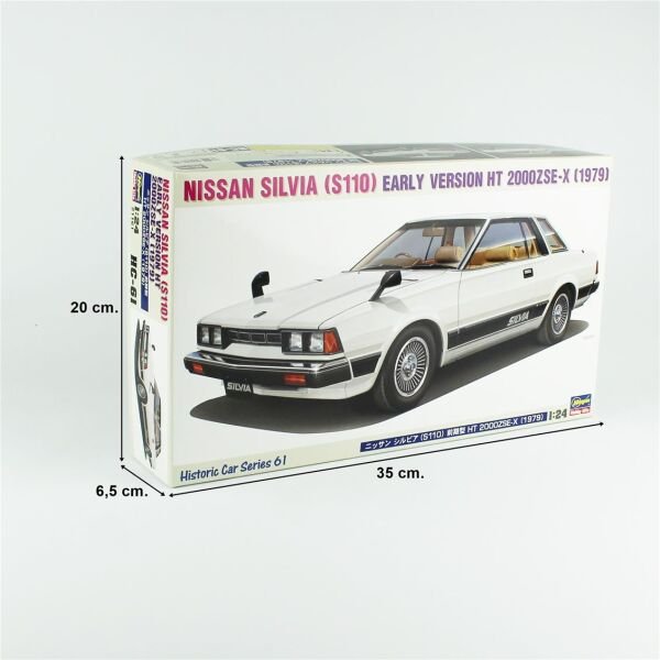 Hasegawa HC61 21161 1/24 Ölçek, Nissan Silvia (S110) Early Version HT 2000ZSE-X (1979), Otomobil Plastik Model Kiti