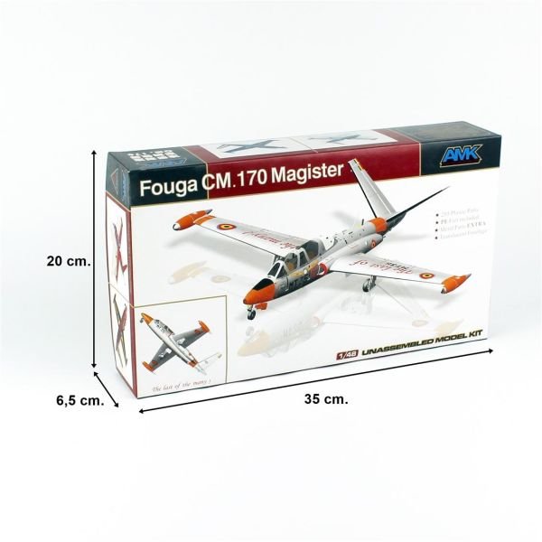 AMK 88004 1/48 Ölçek, Fouga CM. 170 Magister, Eğitim Uçağı, Plastik Model kiti