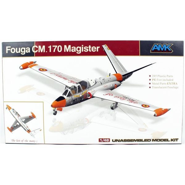 AMK 88004 1/48 Ölçek, Fouga CM. 170 Magister, Eğitim Uçağı, Plastik Model kiti