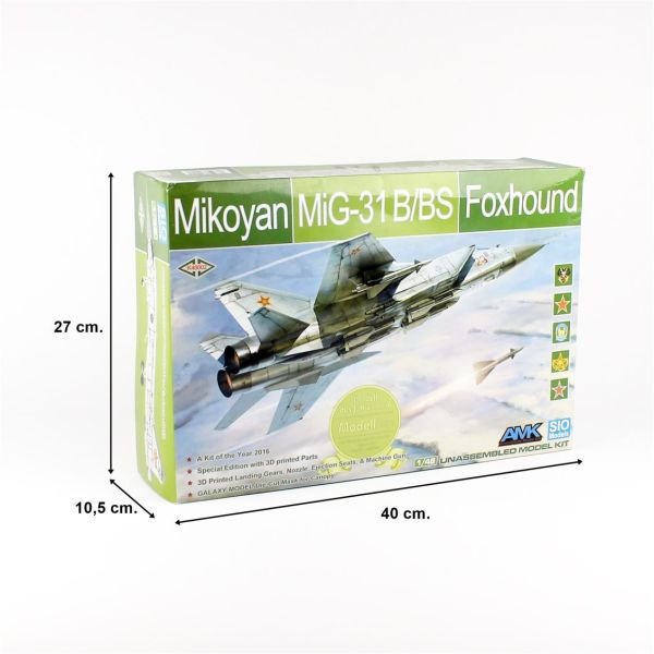 AMK 48002 1/48 Ölçek, MiG-31 B/BS (Special Edition-Sio Models), Savaş Uçağı, Plastik Model kiti