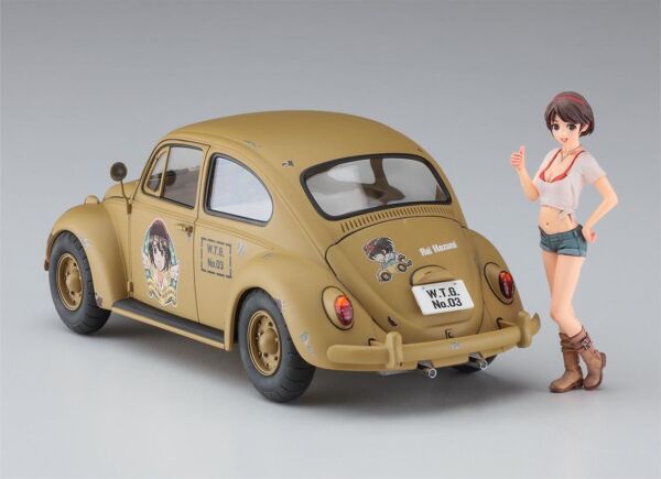 Hasegawa SP488 52288 1/24 Ölçek, Volkswagen Beetle Type 1 (Rei Hazumi) Wild Egg Girls No.03  w/Figure, Otomobil Plastik Model K