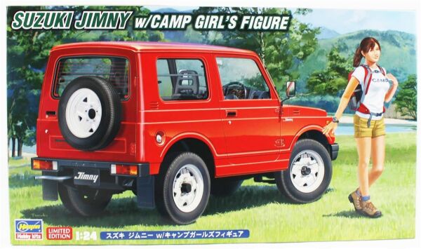 Hasegawa SP501 52301 1/24 Ölçek, Suzuki Jimny (w/Camp Girl's Figure) Otomobil Plastik Model Kiti