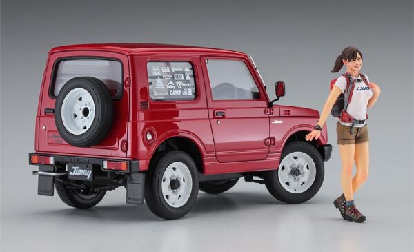 Hasegawa SP501 52301 1/24 Ölçek, Suzuki Jimny (w/Camp Girl's Figure) Otomobil Plastik Model Kiti