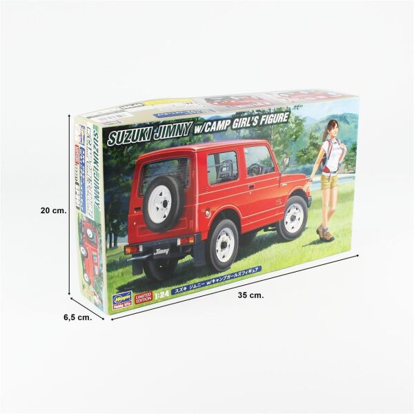 Hasegawa SP501 52301 1/24 Ölçek, Suzuki Jimny (w/Camp Girl's Figure) Otomobil Plastik Model Kiti