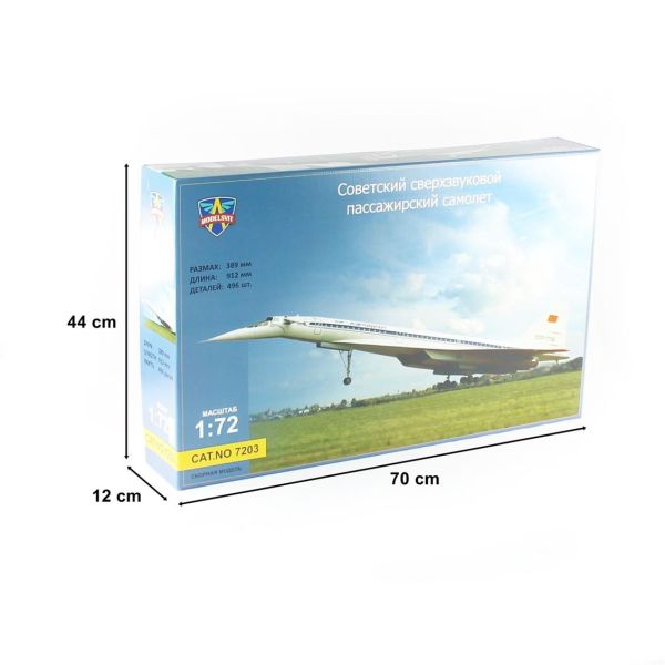 Modelsvit MSVIT7203 1/72 Ölçek, Tupolev Tu-144 Yolcu Uçağı, Plastik Model kiti