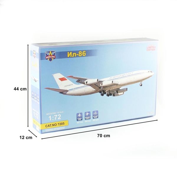 Modelsvit MSVIT7205 1/72 Ölçek, IL-86 Wide-Body Airliner Yolcu Uçağı, Plastik Model kiti