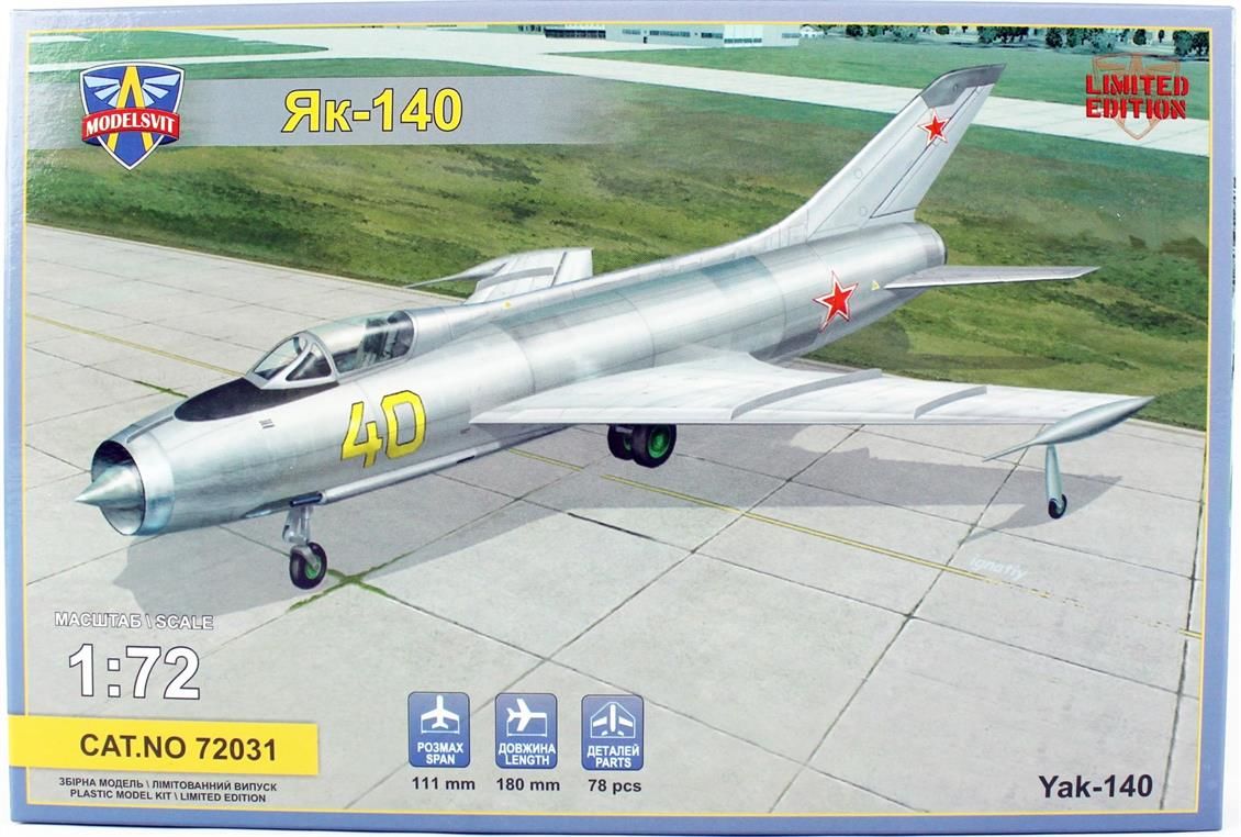 Modelsvit MSVIT72031 1/72 Ölçek, Yak 140 Prototype Savaş Uçağı, Plastik Model kiti