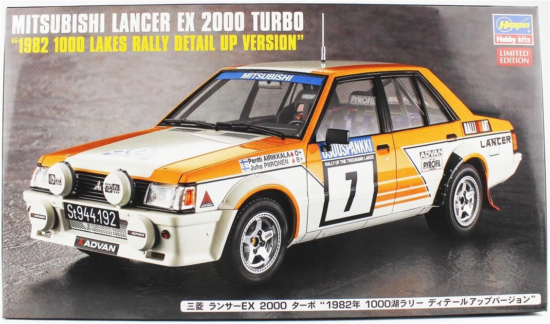 Hasegawa SP585 52745 1/24 Ölçek, Mitsubishi Lancer EX 2000 Turbo (1982 1000 Lakes Rally Detail Up Version) Yarış Aracı Plastik