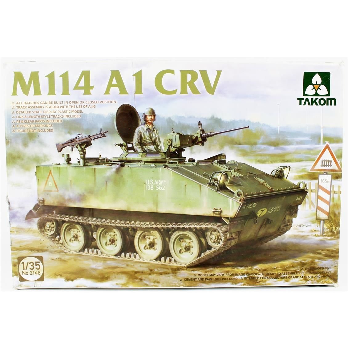 Takom 2148 1/35 Ölçek, M114 A1 CRV, Zırhlı Personel Taşıyıcı, Plastik Model kiti