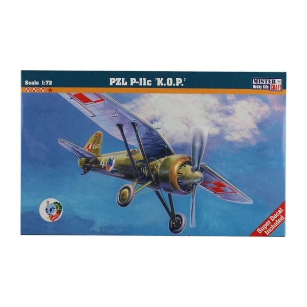 Mistercraft B008 1/72 Ölçek, PZL P-11C K.O.P. Savaş Uçağı, Plastik Model kiti