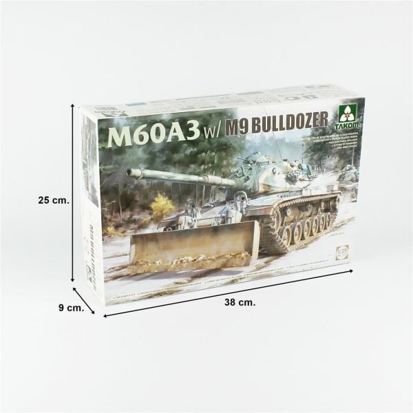 Takom 2137 1/35 Ölçek, M60A3 Tankı ve M9 Bulldozer, Plastik Model kiti