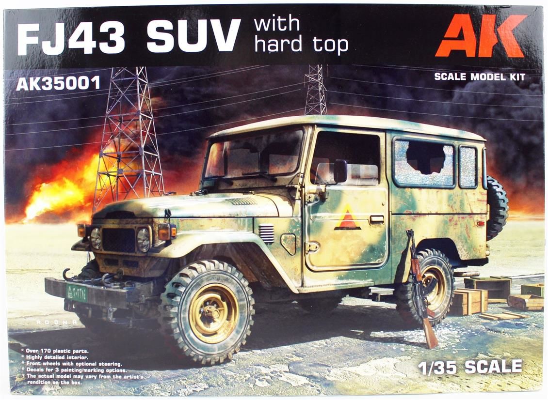 AK Interactive 35001 1/35 Ölçek, FJ43 Harttop (SUV), Askeri Araç, Plastik Model kiti