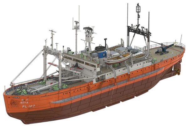 Hasegawa HP001 68080 1/250 Ölçek, Antarctica Observation Ship Soya (Antarctica Observation 2nd Corps), Plastik Model Kiti