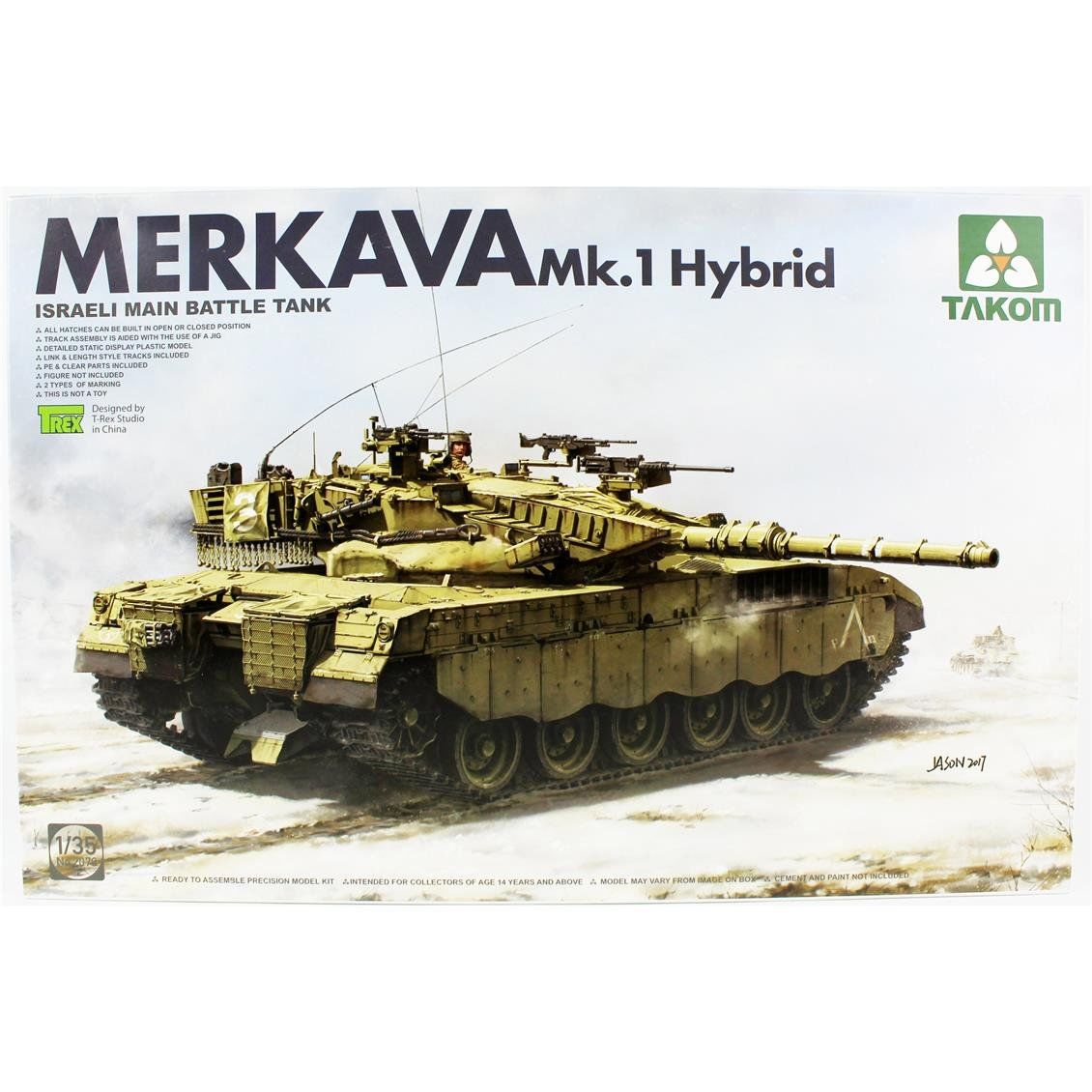 Takom 2079 1/35 Ölçek, İsrail Ana Muharebe Tankı, Merkava 1 Hibrit, Plastik Model kiti