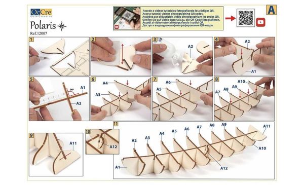 Occre 12007 1/50 Ölçek, Polaris Yelkenli Tekne Ahşap Model Kiti