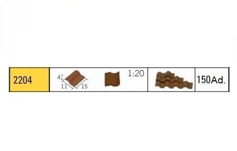 Teja Romana 1/20 Kırmızı (Roma Kiremiti ) U/150