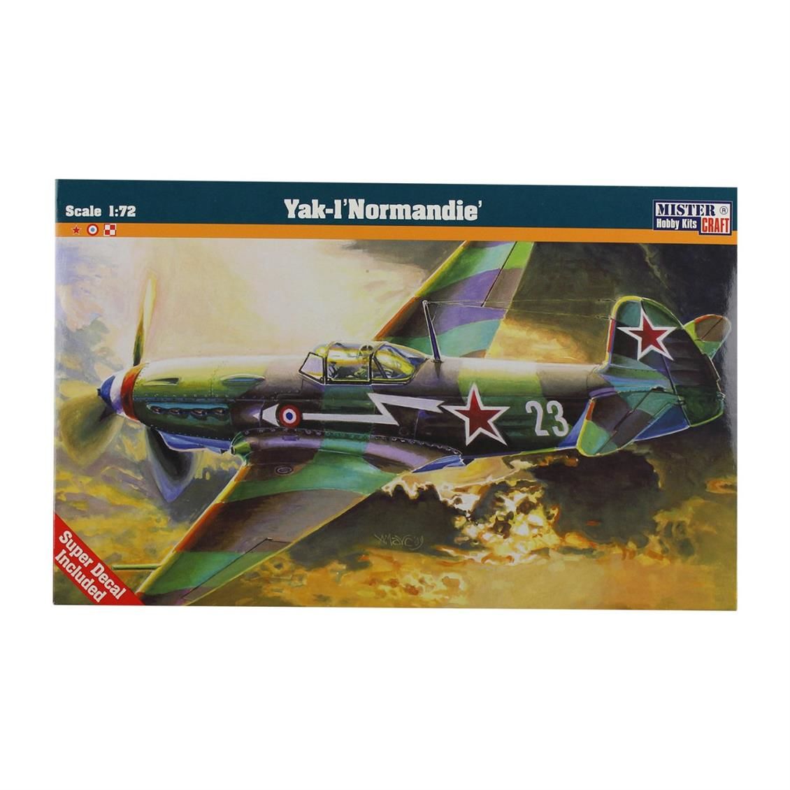 Mistercraft B019 1/72 Ölçek, Yakovlev Yak-1M Normandiya Savaş Uçağı, Plastik Model kiti