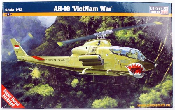 Mistercraft B031 1/72 Ölçek, AH-1G (Vietnam Savaşı) Helikopteri, Plastik Model kiti