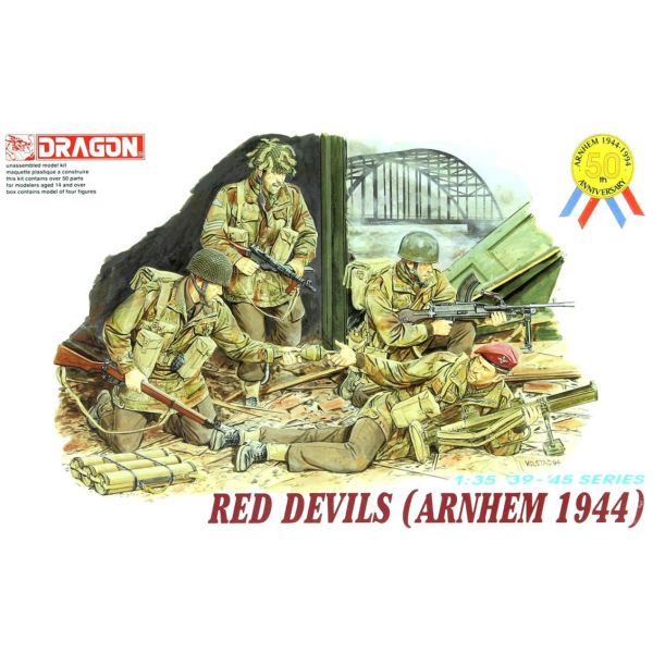 Dragon 6023 1/35 Ölçek, Red Devils (Arnhem 1944) Asker Figürleri Plastik Model Kiti