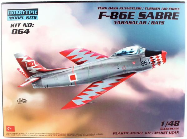 Hobbytime 064 1/48 Ölçek, F-86E Sabre (Yarasalar), Plastik Model kiti