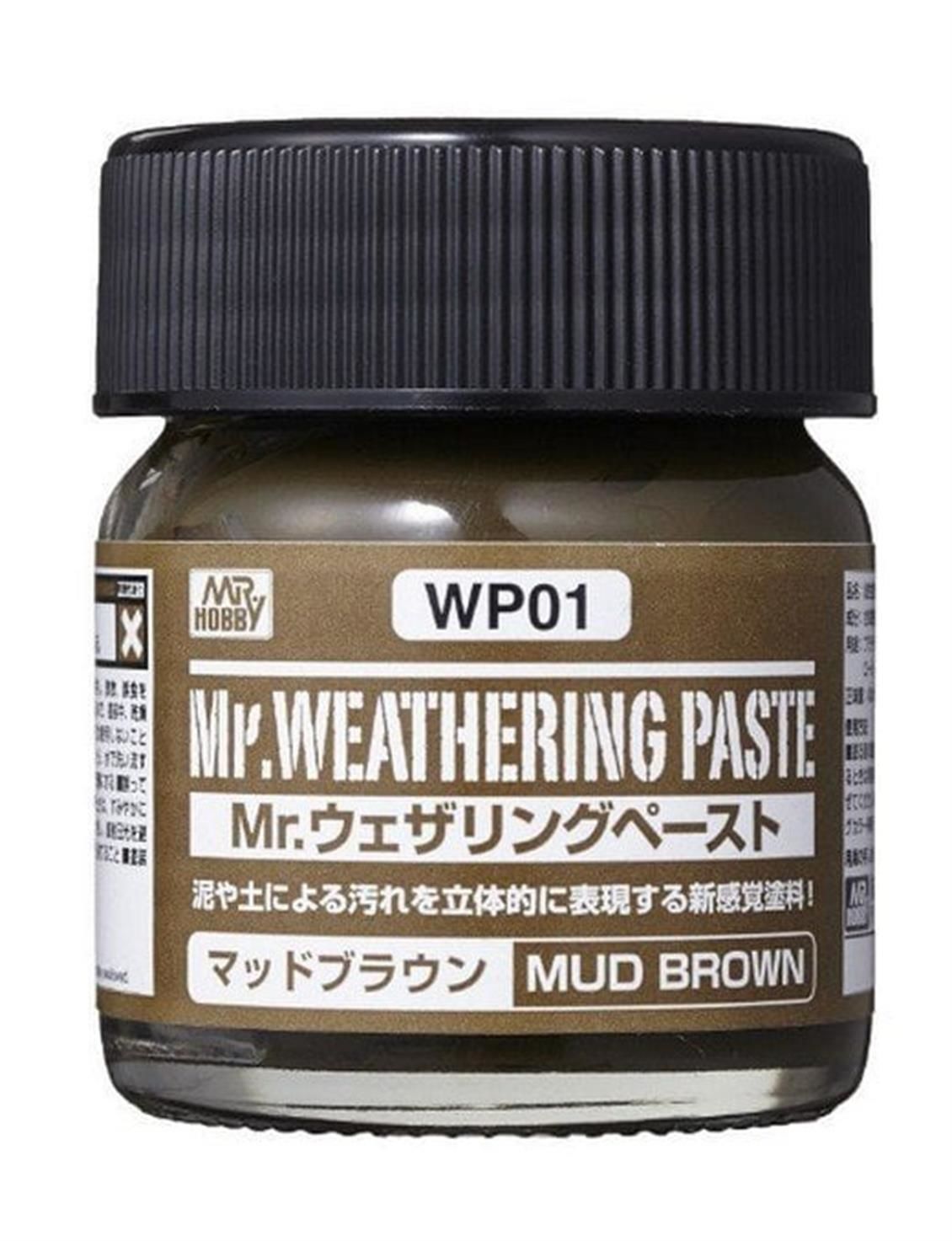 Mr.Hobby WP-01 40 ml. Mr.Weathering Paste, Mud Brown, Eskitme Macunu