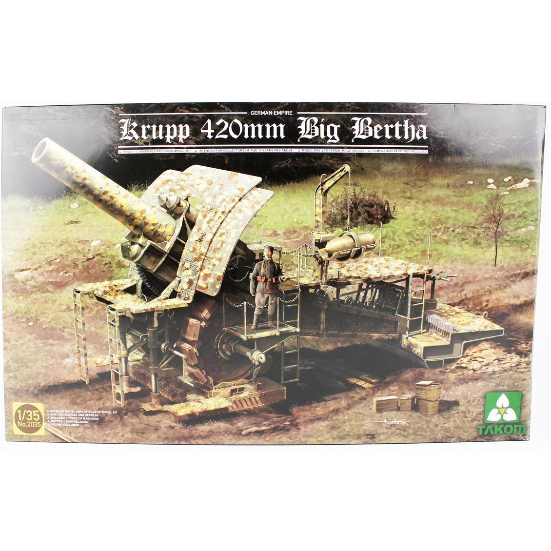 Takom 2035 1/35 Ölçek, Alman İmparatorluğu 420mm Big Bertha Obüsü, Plastik Model kiti