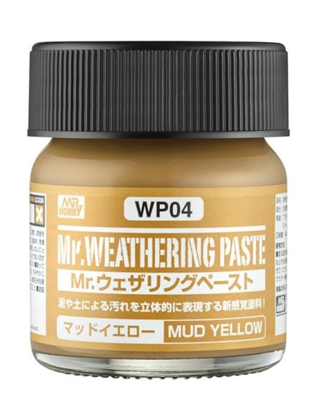 Mr.Hobby WP-04 40 ml. Mr.Weathering Paste, Mud Yellow, Eskitme Macunu