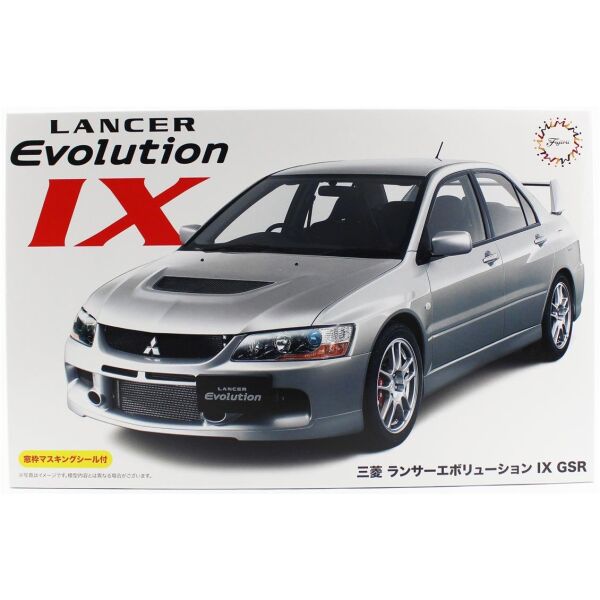 Fujimi ID-107 03918 1/24 Ölçek, Mitsubishi Lancer Evolution IX GSR, (Cam Boyama Maskesi ile), Otomobil Plastik Model Kiti