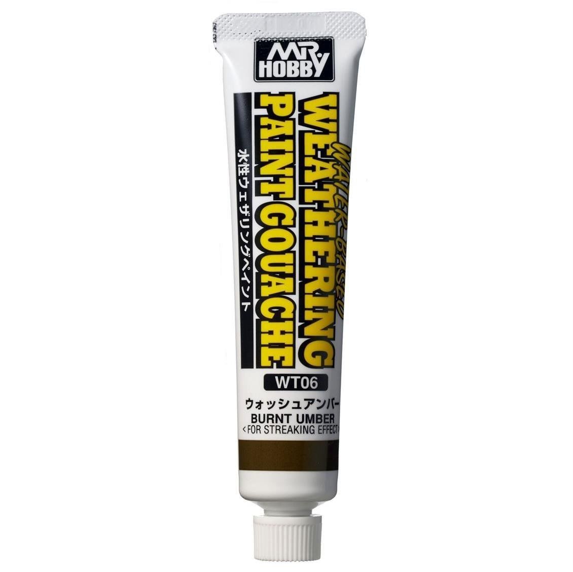 Mr.Hobby WT-06 20 ml. Burnt Umber, Su Bazlı Guaj Eskitme Boyası