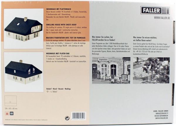 Faller 130642 1/87 Ölçek, Metal Çatılı Villa, Plastik Model Kiti