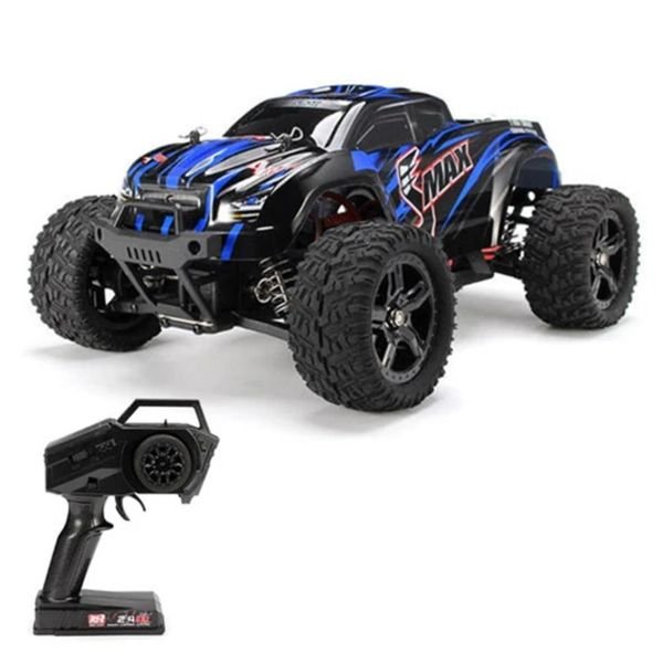 Remo 1631 1/16 Ölçek, 4WD Off Road Monster Truck (SMax) Mavi Kaportalı, Fırçalı Motorlu, 7.4V 1500Mah Li-Po Pilli, RC Model Ara