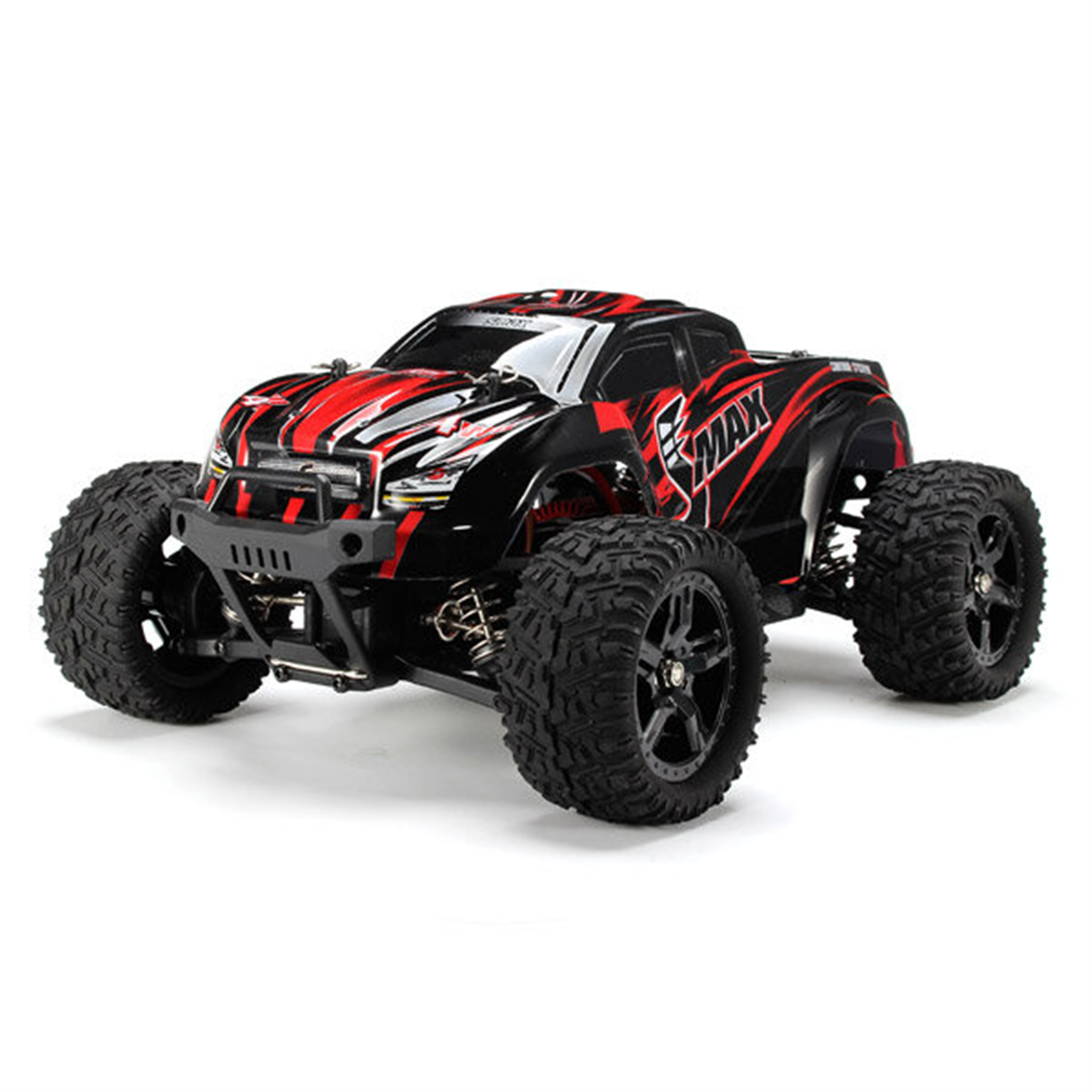 Remo 1631 1/16 Ölçek, 4WD Off Road Monster Truck (SMax) Kırmızı Kaportalı, Fırçalı Motorlu, 7.4V 1500Mah Li-Po Pilli, RC Model