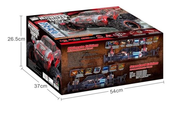 Remo 8032 1/8 Ölçek, 4WD Off Road Monster Truck (Dinosaurs Master) Kırmızı Kaportalı, Fırçalı Çift Motorlu, 7.4V 4200Mah Li-Po