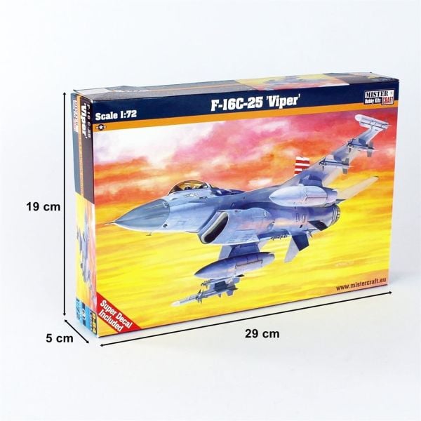 Mistercraft D064 1/72 Ölçek, F-16C-25 (Engerek) Savaş Uçağı, Plastik Model kiti