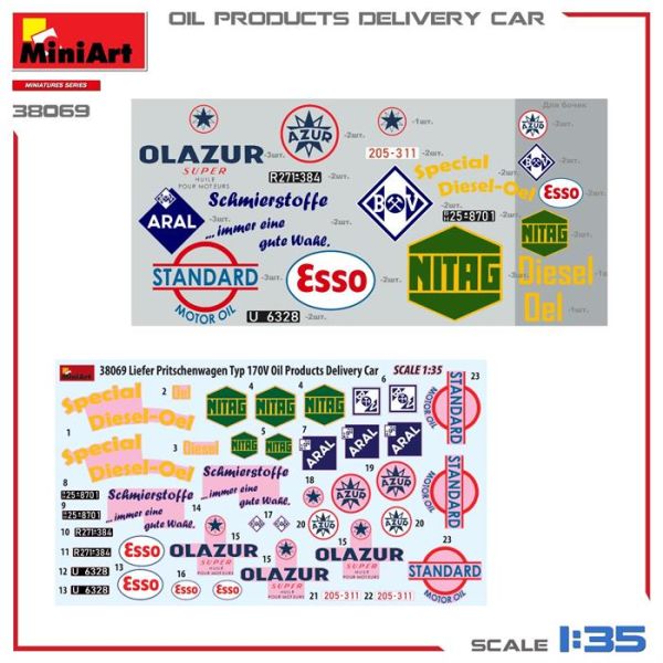 MiniArt 1:35 Liefer Pritschenwagen Typ 170V Petrol Ürünü Teslim Arabası