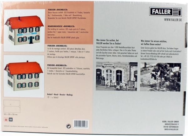 Faller 130596 1/87 Ölçek, Rheinblick Pansiyonu, Plastik Model Kiti