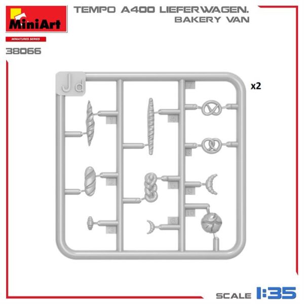 MiniArt 1:35 Tempo A400 Lieferwagen. Fırıncı Kamyoneti