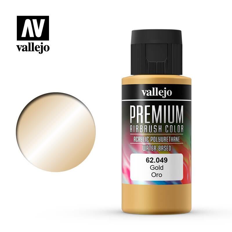 Vallejo 62049 60 ml. Gold, Pearl&Metallics, Premium RC Color Serisi Model Boyası