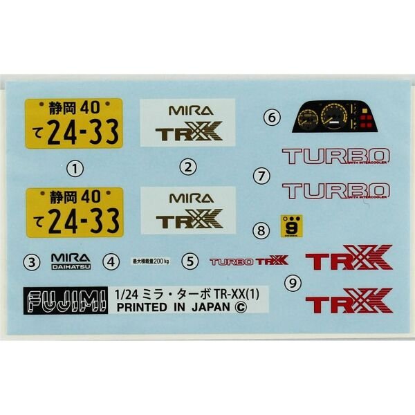 Fujimi ID-153 04637 1/24 Ölçek, Daihatsu Mira Turbo TR-XX/Aero, Otomobil Plastik Model Kiti