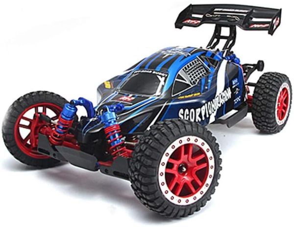 Remo 8055 1/8 Ölçek, 4WD PRO Off Road Buggy (Scorpion Racing) Mavi Kaportalı, Fırçasız Motorlu, 7.4V 4200Mah Li-Po Pilli, RC Mo