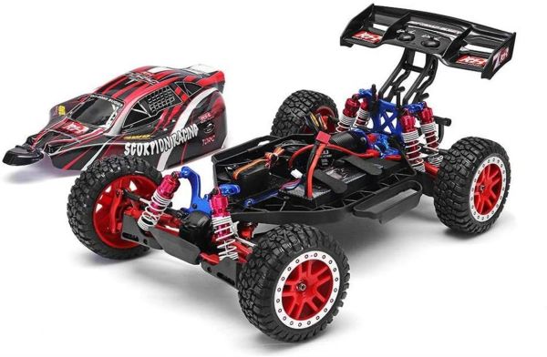 Remo 8055 1/8 Ölçek, 4WD PRO Off Road Buggy (Scorpion Racing) Mavi Kaportalı, Fırçasız Motorlu, 7.4V 4200Mah Li-Po Pilli, RC Mo