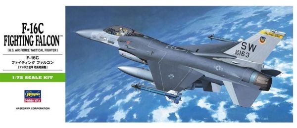 Hasegawa B2 232 1/72 Ölçek, F-16C Fighting Falcon, Savaş Uçağı, Plastik Model kiti